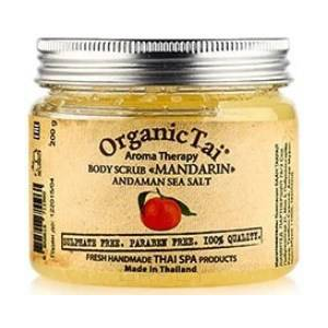 Organic Tai, Скраб для тела Aroma Therapy Body Scrab "Mandarin" Andaman Sea Salt, 200 гр