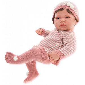 Munecas Antonio Juan Кукла-младенец Мануэла в розовом 42 см