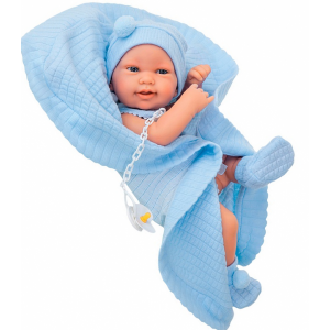 Munecas Antonio Juan Кукла-младенец Кэни в голубом 42 см