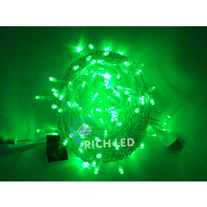 Rich LED Светодиодная гирлянда Нить 10 м, 220В, соединяемая, постоянного свечения, провод, зеленая RL-S10C-220V-T/G