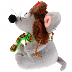 Мягкая игрушка Мульти-Пульти "Мышка в ушанке" 15 см