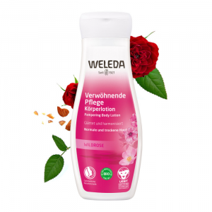 Розовое гармонизирующее молочко для тела Weleda