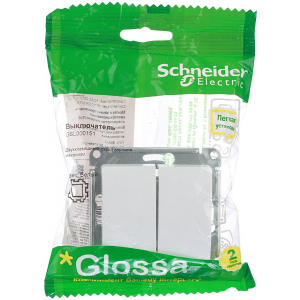 Механизм выключателя Schneider Electric Glossa GSL000151 двухклавишный