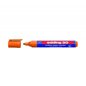Маркер на водной основе Edding "30" 1,5-3 мм с круглым наконечником, оранжевый E-30#6
