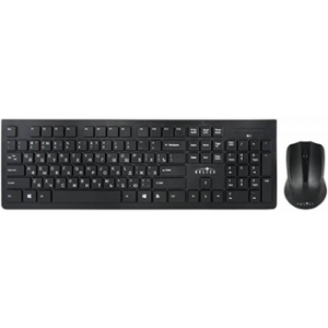 Клавиатура мышь Oklick 250M клав:черный мышь:черный USB беспроводная slim