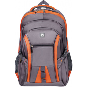 Рюкзак BRAUBERG "SpeedWay 2", ткань, серо-оранжевый