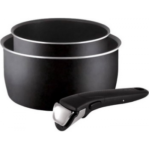 Набор посуды Tefal Ingenio BLACK, с антипригарным покрытием, со съемной ручкой, 3 предмета 04181830