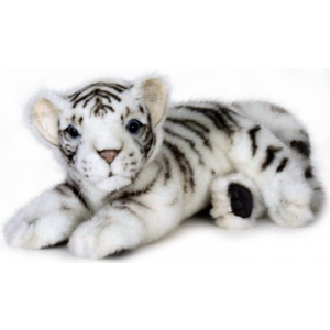Мягкая игрушка "Белый тигренок" лежащий Hansa 5337 26 см
