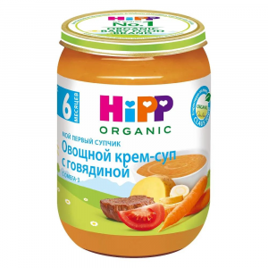 Крем-суп Hipp organic Овощной с говядиной