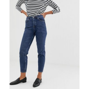 Женские джинсы в винтажном стиле Selected Femme Темно-синие