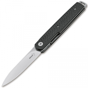 Нож складной Boker Plus LRF сталь VG10 Satin Plain рукоять карбон 01BO079