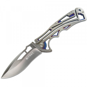 Складной нож CRKT Nirk Tighe, сталь AUS-8, рукоять нержавеющая сталь, серебристо-синий