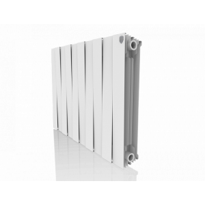 Биметаллический радиатор Royal Thermo PianoForte 500 Bianco Traffico 10 секций с боковым подключением RTP50010