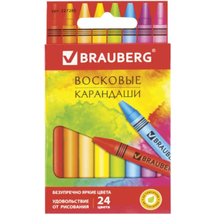Brauberg Восковые карандаши "Академия", 24 цвета
