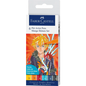 Капиллярные ручки Manga, 6 цветов Faber Castell