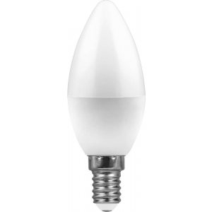 Лампа светодиодная LB-97 Свеча E14 7W 4000K, 1шт, Feron, 25476