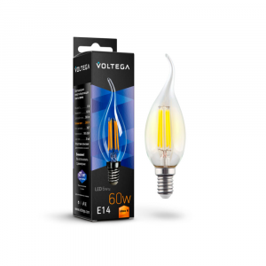 Светодиодная лампа Voltega VG10-CW1E14warm6W-F (E14, 2800K, 6Вт), 1шт 7017