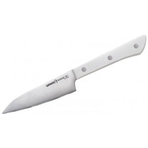 Нож кухонный овощной Samura "HARAKIRI" (SHR-0011W) 99 мм, сталь AUS-8, рукоять ABS пластик