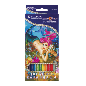 Brauberg Набор цветных карандашей Морские легенды 12 цветов