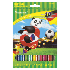 Brauberg Набор цветных карандашей Football Match 18 цветов