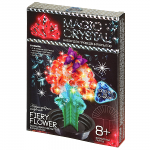 ДанкоТойс Набор для проведения опытов Magic Crystal Нерукотворное искусство 8 Fiery Flower OMC-01-08