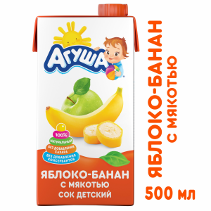 Сок с мякотью Агуша Яблоко-банан