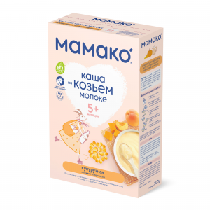 Каша МАМАКО ' Молочная кукурузная на козьем молоке с тыквой и абрикосом (с 5 месяцев)