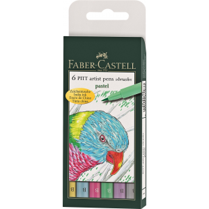Набор капиллярных ручек Faber-Castell Pitt Artist Pen Brush Pastel 167163 6 цветов