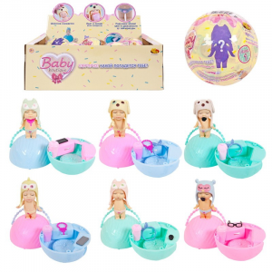 ABtoys Пупс-куколка в шаре "Baby boutique", с аксессуарами