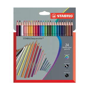 STABILO Набор акварельных карандашей Aquacolor 24 цвета