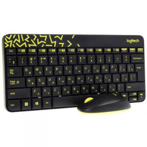 Клавиатура и мышь Logitech 920-008213 MK240 клав жёлтый мышь жёлтый USB беспроводная slim Multimedia