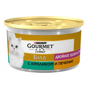 Консервы для кошек "Gourmet Gold" с кроликом и печенью