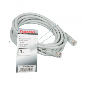 Сетевой кабель Hama Patch Cord cat.5e UTP (RJ45) 3m H-30595