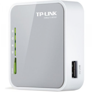 Беспроводной маршрутизатор TP-LINK TL-MR3020 802.11n 150Мбит/с 2.4ГГц 1xLAN/WAN 1xUSB2.0 поддержка 3G/4G модема