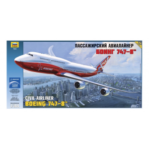 Модель для сборки Пассажирский самолет Боинг 747-8 1:144 Звезда 7010