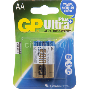 Алкалиновые батарейки АА (GP Ultra Plus 15AUP-2CR2)