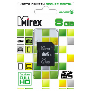 Карта памяти SDHC 8GB Mirex Class 10 (13611-SD10CD08)