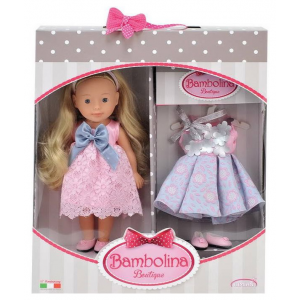 Кукла Dimian Bambolina Маленькая модница с праздничным платьем 30 см