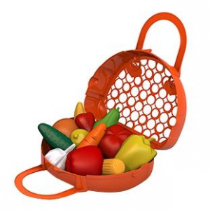 Игровой набор "Фрукты и овощи" в сумке-корзинке Нордпласт 12 предметов