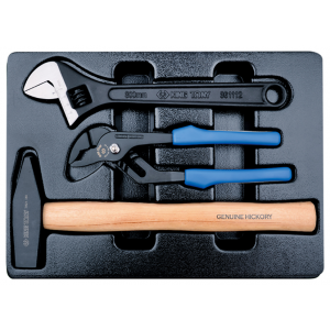 Набор инструментов (переставные клещи, разводной ключ и молоток, ложемент, 3 предмета) king tony 9-90103pp02