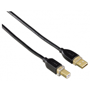 Кабель USB2.0 HAMA USB A(m) прямой USB B(m), 3м, блистер, [00046772]