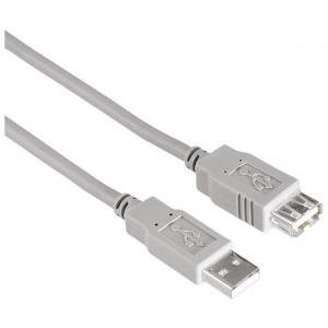Кабель-удлинитель USB2.0 HAMA H-30618, USB A(m) USB A(f), 3м, [00030618]