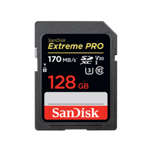 Карта памяти SD 128GB SanDisk SDXC Extreme Pro UHS-I U3 Class 10 V30 170MB/s (SDSDXXY-128G-GN4IN)