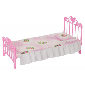 Огонек Кроватка с постельным бельем, розовая