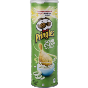 Картофельные чипсы Pringles со вкусом сметаны и лука 165 г