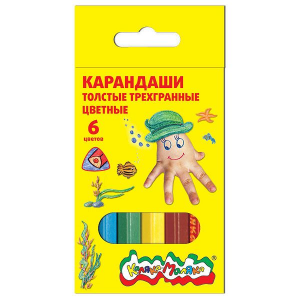 Набор "Каляка-Маляка" цветных карандашей, 6 цветов