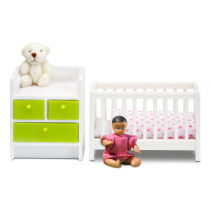 Кукольная мебель Кровать с пеленальным комодом Lundby LB_60209900