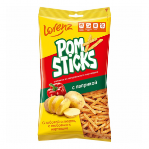 Lorenz Pomsticks картофельные чипсы с паприкой