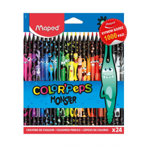 Maped Карандаши цветные "Color'Peps", декорированные, 24 цвета