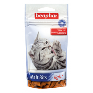 Лакомство для кошек Beaphar Malt Bits Light подушечки с мальт-пастой, молоко, 75 шт, 35 г